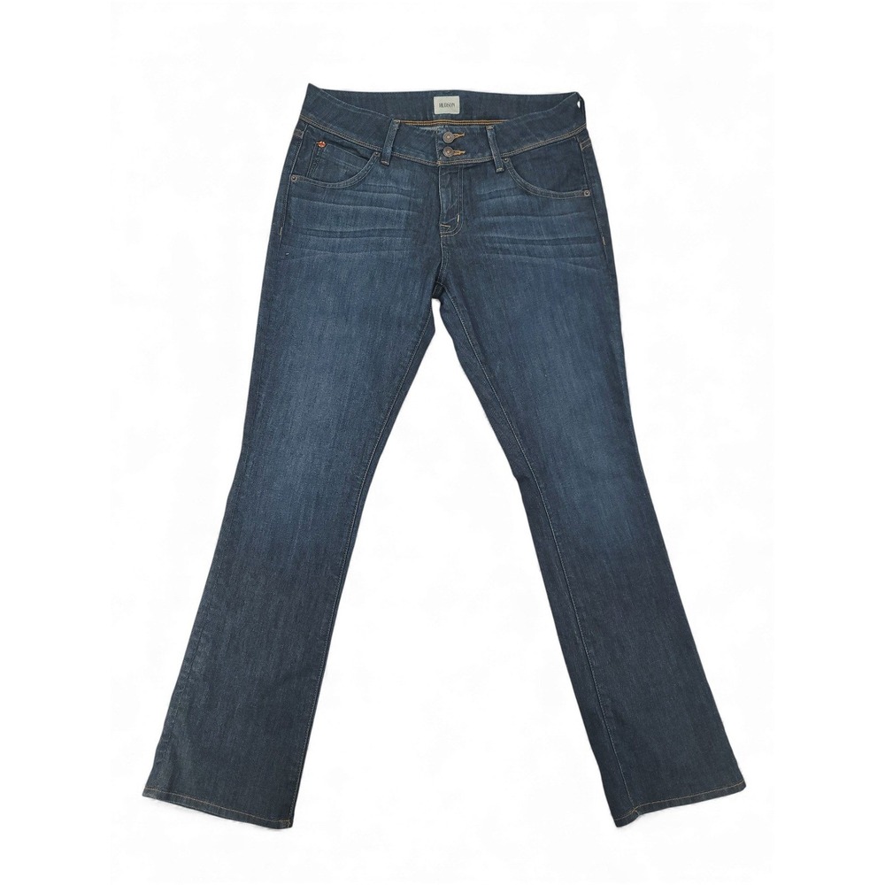 Hudson Jeans Women 30 Bootcut Stretch Denim Flap Pockets Mid‎ Rise EUC